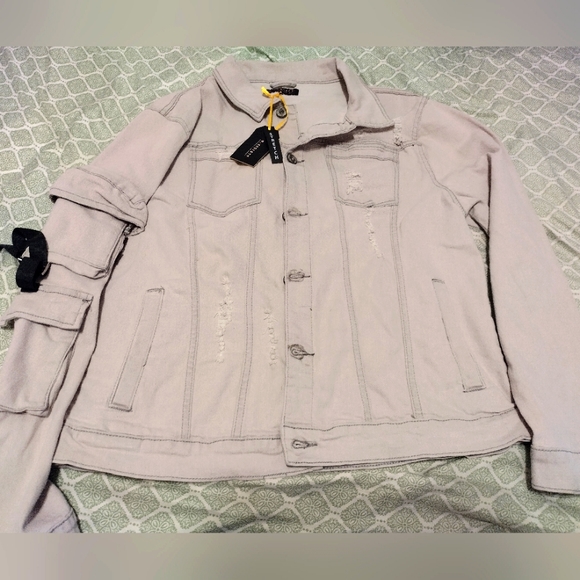 M Society 2XL Bone Jean Jacket - Picture 1 of 3